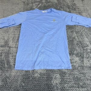 Simply Southern Light Blue Long Sleeve Girl’s Tee with Small Chest Logo